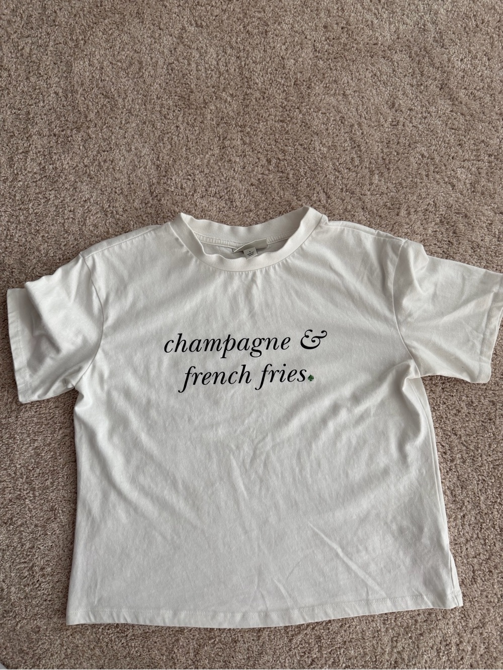 kate spade White Graphic Tee - champagne & french fries